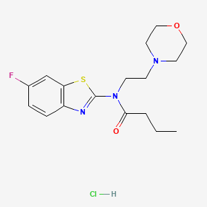 molecular formula C17H23ClFN3O2S B2712666 N-(6-氟苯并[d]噻唑-2-基)-N-(2-吗啉基乙基)丁酰胺盐酸盐 CAS No. 1216862-80-4