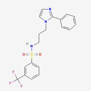 N-(3-(2-phenyl-1H-imidazol-1-yl)propyl)-3-(trifluoromethyl)benzenesulfonamide