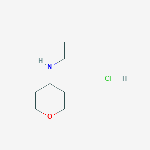molecular formula C7H16ClNO B2712674 N-ethyltetrahydro-2H-pyran-4-amine hydrochloride CAS No. 1158623-65-4; 211814-15-2