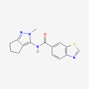 N-(2-methyl-2,4,5,6-tetrahydrocyclopenta[c]pyrazol-3-yl)benzo[d]thiazole-6-carboxamide