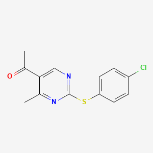 1-{2-[(4-Chlorophenyl)sulfanyl]-4-methyl-5-pyrimidinyl}-1-ethanone