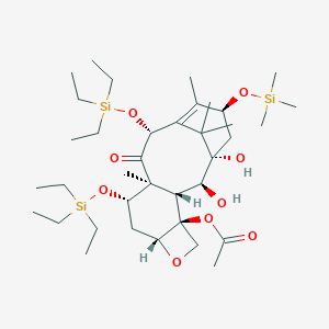 molecular formula C37H68O9Si3 B027127 2-Debenzoyl-7,10-bis[O-(triéthylsilyl)]-10-déacétyl-13-O-triméthylsilyl Baccatin III CAS No. 159383-94-5