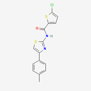 molecular formula C15H11ClN2OS2 B2712700 5-chloro-N-[4-(4-methylphenyl)-1,3-thiazol-2-yl]thiophene-2-carboxamide CAS No. 325979-80-4