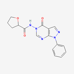 N-(4-oxo-1-phenyl-1H-pyrazolo[3,4-d]pyrimidin-5(4H)-yl)tetrahydrofuran-2-carboxamide
