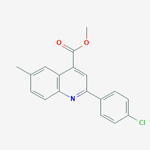 molecular formula C18H14ClNO2 B271271 Methyl 2-(4-chlorophenyl)-6-methylquinoline-4-carboxylate 