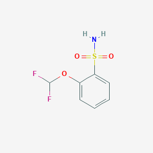 molecular formula C7H7F2NO3S B2712711 2-(Difluoromethoxy)benzene-1-sulfonamide CAS No. 77798-20-0