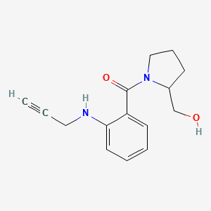 molecular formula C15H18N2O2 B2712715 (1-{2-[(Prop-2-yn-1-yl)amino]benzoyl}pyrrolidin-2-yl)methanol CAS No. 1424529-00-9