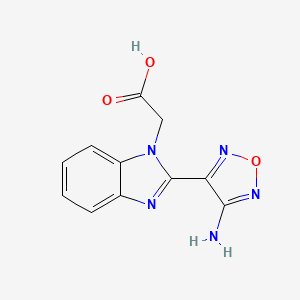 molecular formula C11H9N5O3 B2712716 [2-(4-Amino-furazan-3-yl)-benzoimidazol-1-yl]-acetic acid CAS No. 296790-01-7