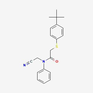 molecular formula C20H22N2OS B2712717 2-[(4-tert-butylphenyl)sulfanyl]-N-(cyanomethyl)-N-phenylacetamide CAS No. 1038152-02-1