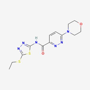 molecular formula C13H16N6O2S2 B2712722 N-(5-(ethylthio)-1,3,4-thiadiazol-2-yl)-6-morpholinopyridazine-3-carboxamide CAS No. 1396792-13-4