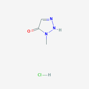 molecular formula C3H6ClN3O B2712723 3-Methyl-2H-triazol-4-one;hydrochloride CAS No. 137268-31-6