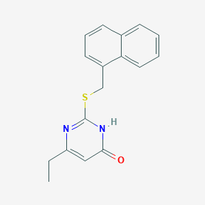 6-ethyl-2-((naphthalen-1-ylmethyl)thio)pyrimidin-4(3H)-one