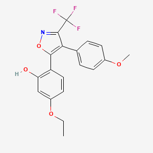 5-Ethoxy-2-[4-(4-methoxyphenyl)-3-(trifluoromethyl)-1,2-oxazol-5-yl]phenol