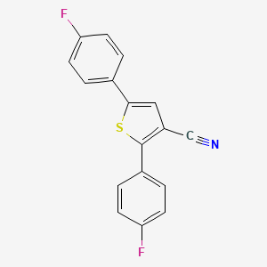 B2712730 2,5-Bis(4-fluorophenyl)thiophene-3-carbonitrile CAS No. 908588-07-8