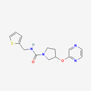 3-(pyrazin-2-yloxy)-N-(thiophen-2-ylmethyl)pyrrolidine-1-carboxamide