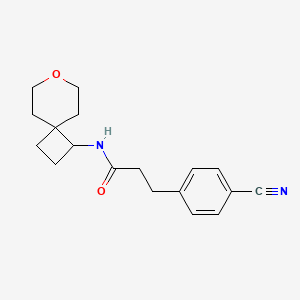 3-(4-cyanophenyl)-N-(7-oxaspiro[3.5]nonan-1-yl)propanamide
