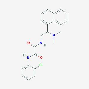 molecular formula C22H22ClN3O2 B2712741 N1-(2-chlorophenyl)-N2-(2-(dimethylamino)-2-(naphthalen-1-yl)ethyl)oxalamide CAS No. 941933-60-4