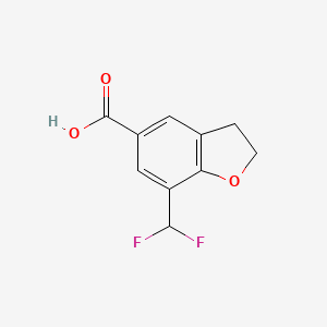 molecular formula C10H8F2O3 B2712745 7-(Difluoromethyl)-2,3-dihydro-1-benzofuran-5-carboxylic acid CAS No. 2248377-59-3