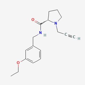 (2S)-N-[(3-Ethoxyphenyl)methyl]-1-prop-2-ynylpyrrolidine-2-carboxamide