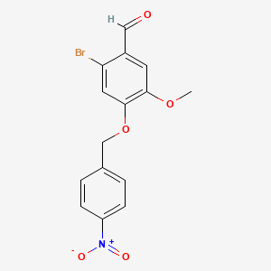 2-Bromo-5-methoxy-4-[(4-nitrobenzyl)oxy]benzaldehyde