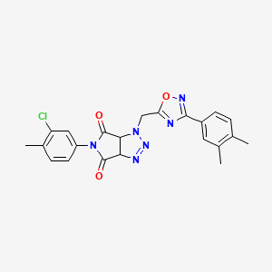 5-(3-chloro-4-methylphenyl)-1-((3-(3,4-dimethylphenyl)-1,2,4-oxadiazol-5-yl)methyl)-1,6a-dihydropyrrolo[3,4-d][1,2,3]triazole-4,6(3aH,5H)-dione