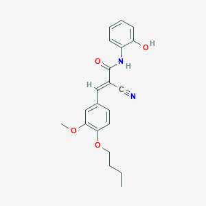(2E)-3-(4-butoxy-3-methoxyphenyl)-2-cyano-N-(2-hydroxyphenyl)prop-2-enamide