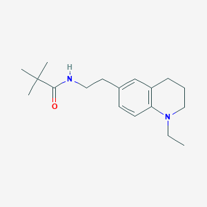 molecular formula C18H28N2O B2712776 N-(2-(1-ethyl-1,2,3,4-tetrahydroquinolin-6-yl)ethyl)pivalamide CAS No. 955528-41-3