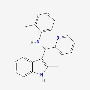 2-methyl-N-[(2-methyl-1H-indol-3-yl)(pyridin-2-yl)methyl]aniline