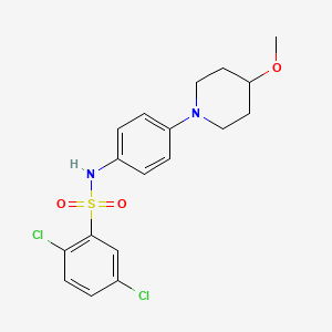 2,5-dichloro-N-(4-(4-methoxypiperidin-1-yl)phenyl)benzenesulfonamide