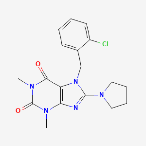 7-(2-chlorobenzyl)-1,3-dimethyl-8-(pyrrolidin-1-yl)-1H-purine-2,6(3H,7H)-dione