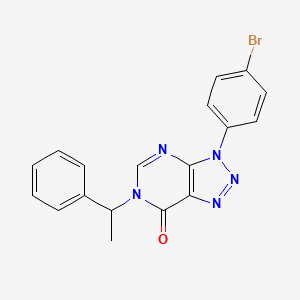 molecular formula C18H14BrN5O B2712790 3-(4-bromophenyl)-6-(1-phenylethyl)-3H-[1,2,3]triazolo[4,5-d]pyrimidin-7(6H)-one CAS No. 893921-29-4