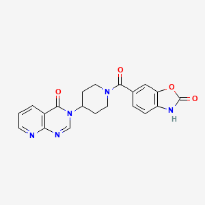 6-(4-(4-oxopyrido[2,3-d]pyrimidin-3(4H)-yl)piperidine-1-carbonyl)benzo[d]oxazol-2(3H)-one