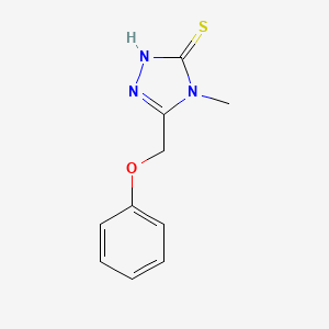 molecular formula C10H11N3OS B2712800 4-methyl-5-(phenoxymethyl)-4H-1,2,4-triazole-3-thiol CAS No. 35687-29-7