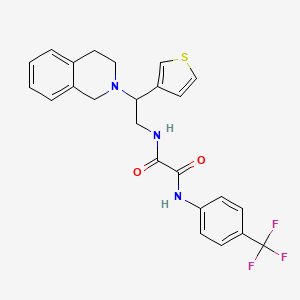 molecular formula C24H22F3N3O2S B2712806 N1-(2-(3,4-二氢异喹啉-2(1H)-基)-2-(噻吩-3-基)乙基)-N2-(4-(三氟甲基)苯基)草酰胺 CAS No. 954696-96-9