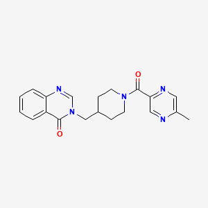 molecular formula C20H21N5O2 B2712812 3-[[1-(5-Methylpyrazine-2-carbonyl)piperidin-4-yl]methyl]quinazolin-4-one CAS No. 2380088-02-6