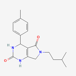 6-isopentyl-4-(p-tolyl)-3,4,6,7-tetrahydro-1H-pyrrolo[3,4-d]pyrimidine-2,5-dione
