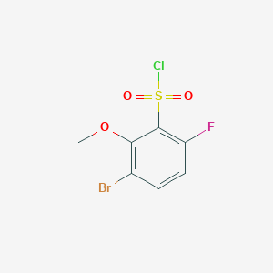 molecular formula C7H5BrClFO3S B2712826 3-溴-6-氟-2-甲氧基苯基-1-磺酰氯 CAS No. 2091425-58-8