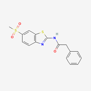 N-(6-methylsulfonyl-1,3-benzothiazol-2-yl)-2-phenylacetamide