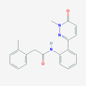 molecular formula C20H19N3O2 B2712832 N-(2-(1-methyl-6-oxo-1,6-dihydropyridazin-3-yl)phenyl)-2-(o-tolyl)acetamide CAS No. 1428372-55-7