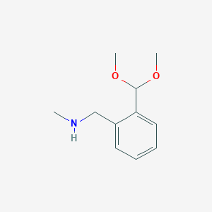 molecular formula C11H17NO2 B2712833 1-[2-(二甲氧基甲基)苯基]-N-甲基甲胺 CAS No. 1780912-57-3