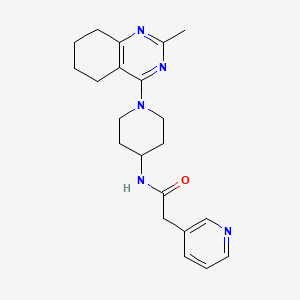 molecular formula C21H27N5O B2712835 N-(1-(2-甲基-5,6,7,8-四氢喹唑啉-4-基)哌啶-4-基)-2-(吡啶-3-基)乙酰胺 CAS No. 2034596-33-1