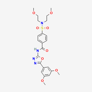 4-[bis(2-methoxyethyl)sulfamoyl]-N-[5-(3,5-dimethoxyphenyl)-1,3,4-oxadiazol-2-yl]benzamide