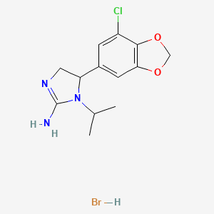 5-(7-chloro-2H-1,3-benzodioxol-5-yl)-1-(propan-2-yl)imidazolidin-2-imine hydrobromide