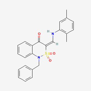 (E)-1-benzyl-3-(((2,5-dimethylphenyl)amino)methylene)-1H-benzo[c][1,2]thiazin-4(3H)-one 2,2-dioxide