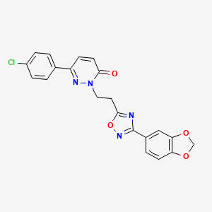 molecular formula C21H15ClN4O4 B2712858 1-{[4-(5-ethyl-1,2,4-oxadiazol-3-yl)-2-thienyl]sulfonyl}-N-(5-methylpyridin-2-yl)piperidine-3-carboxamide CAS No. 1215675-70-9