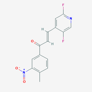 molecular formula C15H10F2N2O3 B2712871 (E)-3-(2,5-Difluoropyridin-4-yl)-1-(4-methyl-3-nitrophenyl)prop-2-en-1-one CAS No. 2094951-97-8