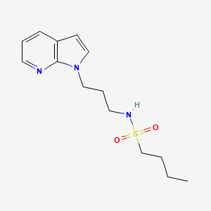 molecular formula C14H21N3O2S B2712878 N-(3-(1H-pyrrolo[2,3-b]pyridin-1-yl)propyl)butane-1-sulfonamide CAS No. 1798023-99-0