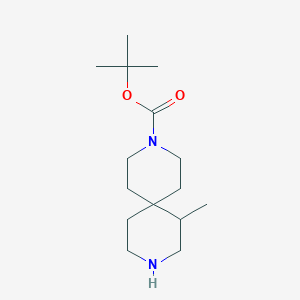 molecular formula C15H28N2O2 B2712879 Tert-butyl 11-methyl-3,9-diazaspiro[5.5]undecane-3-carboxylate CAS No. 1554158-37-0