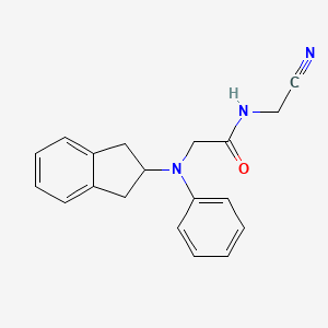 molecular formula C19H19N3O B2712885 N-(cyanomethyl)-2-[N-(2,3-dihydro-1H-inden-2-yl)anilino]acetamide CAS No. 1436050-93-9