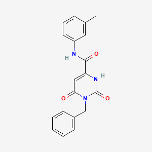 molecular formula C19H17N3O3 B2712886 1-benzyl-6-hydroxy-N-(3-methylphenyl)-2-oxo-1,2-dihydro-4-pyrimidinecarboxamide CAS No. 861212-10-4